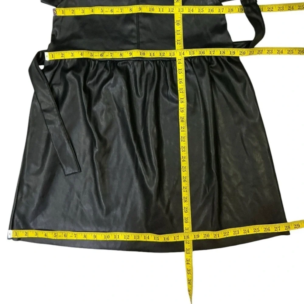Faux Leather Girls Dress Special Occasion Black Size 14/16 X Large